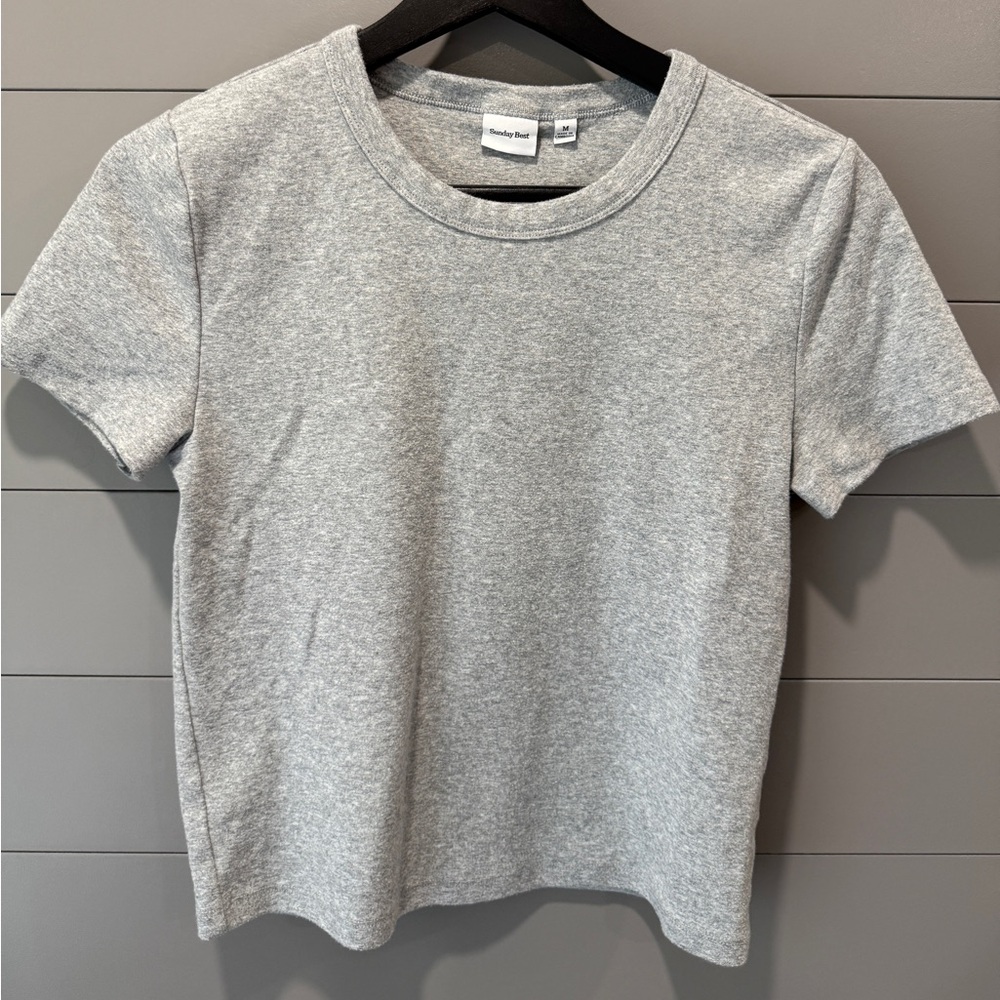 Sunday Best Classic Gray Cropped T-Shirt
